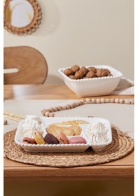 Resim Karaca Carmen Perla 5 Bölmeli Kare Sunum Tabağı 27 Cm 