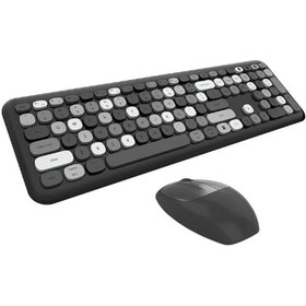 Resim Mofii No666 Siyah Gri Klavye Mouse Set 