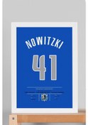 Resim Dirk Nowitzki Forma Çerçeveli Tablo - Nba Dallas Mavericks Jersey 