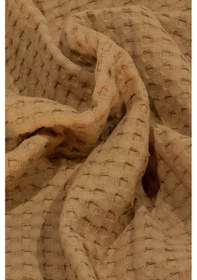 Resim Vionel Home Pamuklu Waffle Desen Ponponlu Çift Kişilik Pike Kahverengi 