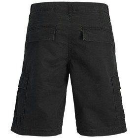 Resim Jack Jones Erkek Yandan Cepli Kargo Şort 12274389 Siyah 