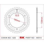 Resim RK Honda CBR 600 F RK Çelik Arka Dişli B5010-45 (2001-2007) 