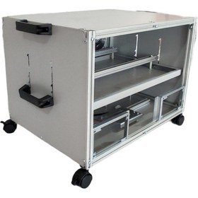 Resim RigBu Kapalı Mining Rig Kasası SK53 Fanlı Hız Ayarlı Gri 