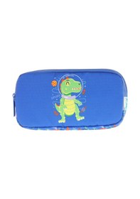 Resim Kaukko Kids Mavi Yeşil, Dinazor, Erkek Çocuk Üç Bölmeli Okul Kalem Çantası - L8262 Mavi - Yeşil 