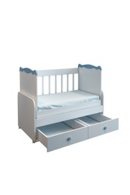 Resim Patiko Furniture Sahra 850 2 Çekmeceli Beşik (60X120) Mavi 