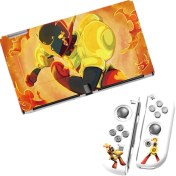 Resim Toyar Nintendo Switch OLED Kırmızı Lotus Zırh Koruyucu Kılıf Düşme Önleyici Koruyucu Kılıf (Yurt Dışından) 