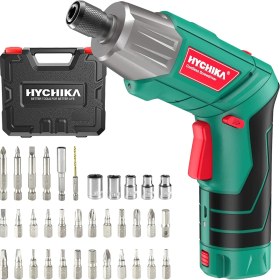 Resim Tornavida, 6n·m Maks. Tork Hychıka 2000MAH 3,6V Li-Ion Pil, 36 Aksesuar Parçalı, LED Işık ve El Feneri, Cırcır Anahtarı, USB Kablosu ve Saklama Kutusu ile 