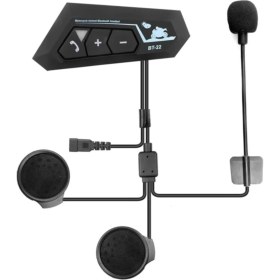 Resim Bintech BT22 Motosiklet Kask Kablosuz Intercom Su Geçirmez 5.0 Bluetooth 