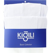 Resim Beyaz 2'li Büyük Beden Pamuklu Süprem Boxer Seti Kigili