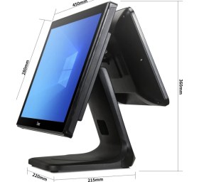 Resim Verto Tiwox TP-7610-D, Intel I7 10.nesil, 18.5&amp;quot; Ekran, 8gb Ram, 128GB M.2 Ssd, Endüstriyel, Dokunmatik Pos Pc (Çift Ekran) 