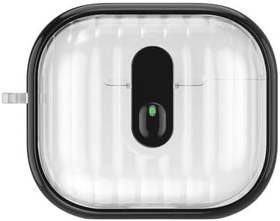 Resim Airpods 4 İle Uyumlu Kılıf Kenarları Renkli Şeffaf Dilimli Silikon Airbag 40 İle Uyumlu Kılıf 33942 Siyah 