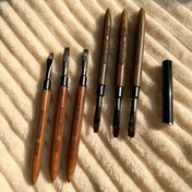 Resim 3 adet Sandalwood-Handled Tırnak Sanatı Fırça Seti - Doğru Uygulama İçin Düz, Yuvarlak ve Düz Yuvarlak Uçlar, Kokusuz, Detaylı Tasarımlar İçin İdeal, Tırnak Sanatı Malzemeleri|Sandalwood Bitişi|Kokusuz Fırçalar, Tırnak Fırçaları 