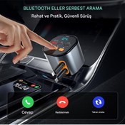 Resim UralTeknik 4'ü 1 Arada Çakmaklık Hızlı Araç Şarj Aleti +Bluetooth ve Müzik Araç Kiti 12-24v Araba Kamyon Otobüs 