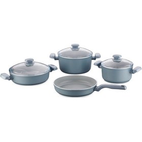 Resim Korkmaz Ornella Sera 7 Parça Minta Tencere Seti A3988-1 Gri 