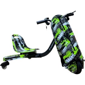 Resim Ryder Star Drift Car Drift Scooter Elektrikli Kaykay Hoverboard Dirift Kar Bluetooth Hoparlör LED Işıklı RS-R1 Green Extreme 