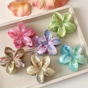 Resim 1/4/6 Adet ZFPAS Kadınlar İçin Plaj Tatili Saç Tokaları - Canlı Tie-Dye Çiçek Desenli, Sağlam Tutuşlu Hafif Reçine Saç Aksesuarları Yaz, Parti ve Fotoğraf Çekimi için (Pembe, Yeşil, Mavi, Sarı, Bej), Şık Tasarım, Dayanıklı Stil 