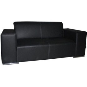 Resim Koltukstilim Fuar Sergi Koltuğu 2 Kişilik Siyah Siyah 