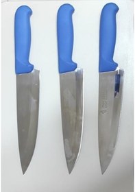 Resim Şef Bıçağı - Moor Steel - Bursa 3'lü Set Mavi 