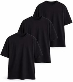 Resim Monox Oversize Unisex 3'lü T-Shirt%100 Pamuk Rahat Kesim 