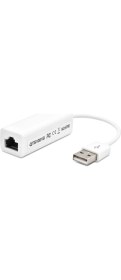 Resim MiraLive USB 2.0 Ethernet Adaptör 10/100 Mbps - Beyaz HDX5277 