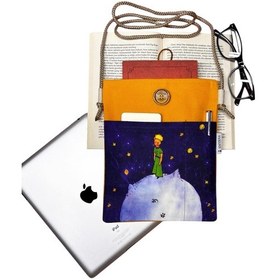Resim Askılı Kitap / Tablet / Ebook Çantası – Kılıfı ( Küçük Prens ve G Çok Renkli 