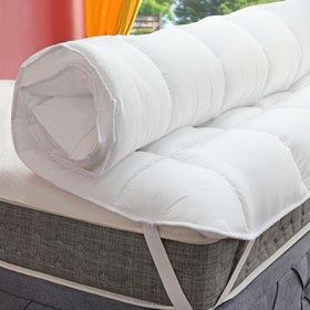 Resim Kozzy Home Dört Köşe Lastikli Kapitoneli Mikro Tek Kişilik Uyku Pedi - 100x200 cm 