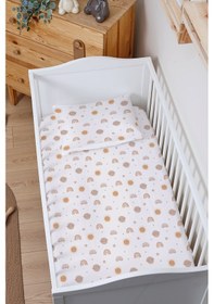Resim Organik Bebek Boy Lastikli Çarşaf Seti 80x140 - Güneşli Günler 