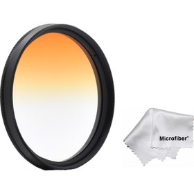 Resim Digital DHD 72mm Degrade Gradual Kademeli Orange Turuncu Efekt Filtre 