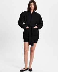 Resim Siyah Kapitone Kimono - SİYAH / S 