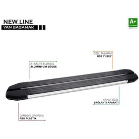 Resim S-dizayn Mercedes Citan Uzun Şase Newline Krom Yan Basamak 229 Cm N11.15188 