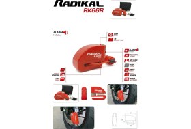 Resim RK66R Motosiklet Disk Kilit Alarmı 110DB Güçlendirilmiş Su Geçirmez Kilit 