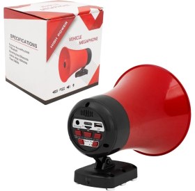 Resim Ucuzcu Market Mıknatıslı Araç Üstü (Bluetooth - USB -Sd Kartlı - Şarjlı) 18650 Pilli 50 Watt Harici Horn Hoparlör 