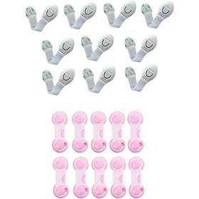 Resim Demet Home Bebek Çocuk Güvenlik Seti Kapak Dolap Çekmece Kilidi 10+10 Çok Renkli 