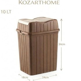 Resim PremiumPort 10 Litre Desenli Mutfak ve Banyo Çöp Kovası, Şık ve Dayanıklı Tasarım 