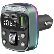 Resim Gz08 Araba Voltaj Göstergesi Hızlı Şarj Cihazı Subwoofer Mp3 Bluetooth Çalar 