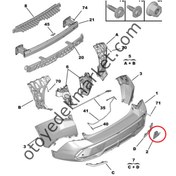 Resim Peugeot 408 (2023-2024) Arka Tampon Çeki Demir Kapağı (Orijinal) 