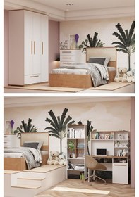 Resim Eva Genç&çocuk Odası Takımı Ceviz/beyaz 