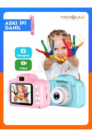 Resim Teknoloji Gelsin Çocuk Kamerası Dijital Fotoğraf Makinesi Mini 1080p HD Kamera Hafıza Kart Hediyeli 