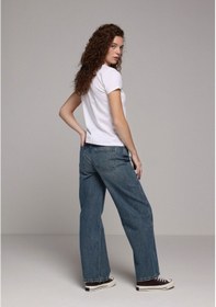 Resim Colin's Colins Baggy Fıt Orta Bel Daralan Paça Kadın Light İndigo Denim Jean Pantolon Cl1079784 Q1.v1 Dn44892 Denim 