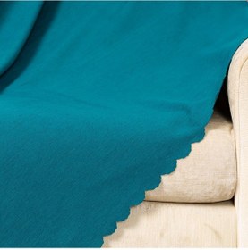 Resim PetrolDokuma Kadife Şönil Düz Kumaş Çift Taraflı Koltuk Şalı Örtü 