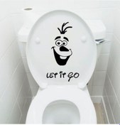 Resim Klozet Banyo Sticker Komik Resim 5 Siyah 