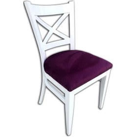 Resim Bengimobilya Sandalye Çapraz Model Kayın Torna Retro Ayak Babyface Kumaş Döşe (378176310) 