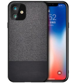 Resim Microcase Iphone 11 Fabrik Serisi Kumaş Ve Deri Desen Kılıf 