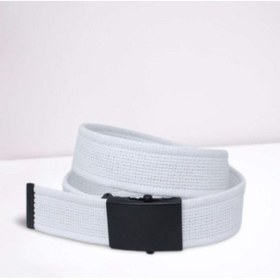 Resim Livze Unisex Siyah Tokalı Kolon Kemeri 4cm Beyaz Beyaz 