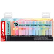 Resim Stabilo Boss Original Fosforlu Kalem Seti Pastel Renkler 15'li Paket - 7015/02-5 