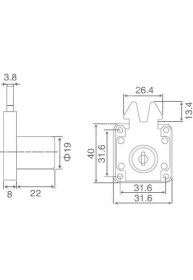 Resim Gürçay Sürgülü Çekmece Kapak Kilidi 