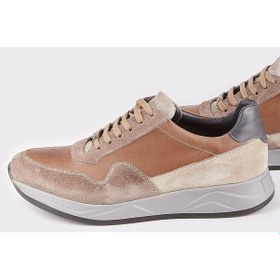 Resim Hakiki Deri Taba Bağcıklı Erkek Ayakkabı-Haki 