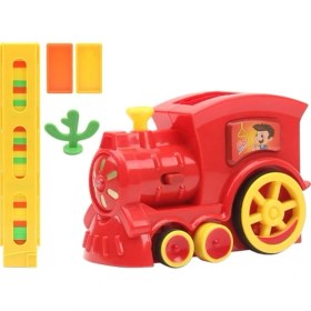 Resim Decisive Çocuklar Domino Tren Araç Seti Ses Işığı Otomatik Döşeme Domino Tuğla Renkli Domino Blokları Oyunu Eğitici Dıy Oyuncak (Yurt Dışından) 