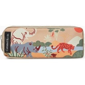 Resim Safari Double Pencil Case, Çift Bölmeli Kalem Kutusu Çok Renkli 