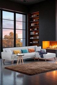 Resim nikshop Beringen Köşe Koltuk - Gri 